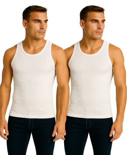 【送料無料】 ギャラクシーバイハルビック メンズ Tシャツ トップス Men's 2-Pack Heavyweight Ribbed Tank Top White 【送料無料】 ギャラクシーバイハルビック メンズ Tシャツ トップス Men's 2-Pack Heavyweight Ribbed Tank Top White