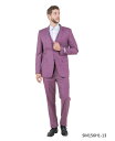 【送料無料】 ステイシーアダムス メンズ ジャケット・ブルゾン アウター Men's Solid Textured 3-Piece Jacket With Solid Vest And Pants Suit Notch Lapel Purple