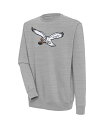 【送料無料】 アンティグア メンズ パーカー・スウェット アウター Men's Heather Gray Philadelphia Eagles Throwba...