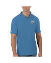 【送料無料】 アンティグア メンズ ポロシャツ トップス Men's Blue Oklahoma City Thunder Legacy Pique Polo ...
