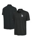 【送料無料】 アンティグア メンズ ポロシャツ トップス Men's Black Los Angeles Dodgers Blooming Polo Shirt...