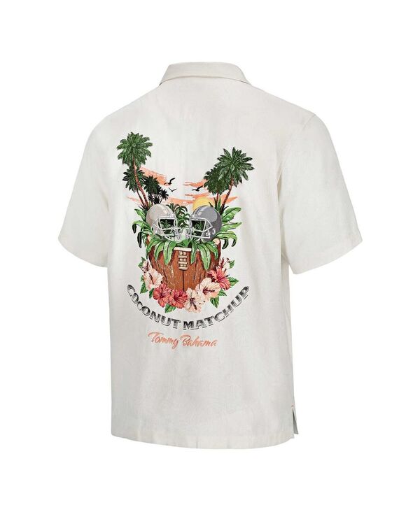 【送料無料】 トッミーバハマ メンズ シャツ トップス Men's White Dallas Cowboys Coconut Matchup Camp Button-Up Shirt White