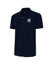 【送料無料】 アンティグア メンズ ポロシャツ トップス Men's Navy New York Yankees Metallic Tribute Polo S...