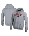 【送料無料】 チャンピオン メンズ パーカー・スウェット アウター Men'sHeather Gray Virginia Tech Hokies Arched ...