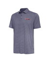 【送料無料】 アンティグア メンズ ポロシャツ トップス Men's Heather Navy Atlanta Braves Scheme Polo Shirt...