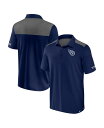 【送料無料】 ファナティクス メンズ ポロシャツ トップス Men's Navy/Gray Tennessee Titans Color Block Polo ...
