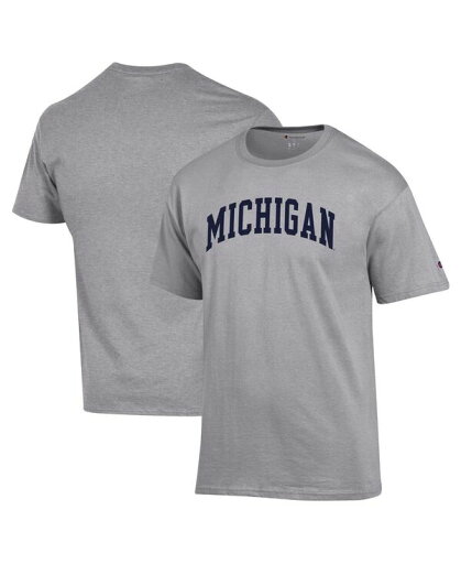 【送料無料】 チャンピオン メンズ Tシャツ トップス Men's Heather Gray Michigan Wolverines Basic Arch T-Shirt Heather Gray 【送料無料】 チャンピオン メンズ Tシャツ トップス Men's Heather Gray Michigan Wolverines Basic Arch T-Shirt Heather Gray