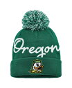 【送料無料】 ファナティクス レディース 帽子 アクセサリー Women's Green Oregon Ducks Excel Cuffed Knit with Pom Hat Green