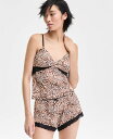 【送料無料】 アイ.エヌ.シー インターナショナル コンセプト レディース ナイトウェア アンダーウェア Women's Knit Lace-Trim Shor...
