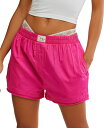 【送料無料】 フリーピープル レディース ナイトウェア アンダーウェア Women's Day to Day Solid Boxer Shorts Pink