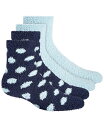 【送料無料】 チャータークラブ レディース 靴下 アンダーウェア Women's 2-Pk. Fuzzy Butter Socks Dots Navy Sail