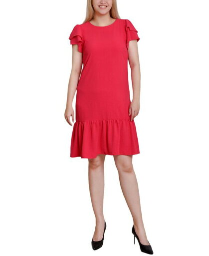 【送料無料】 ニューヨークコレクション レディース ワンピース トップス Women's Double Layer Flutter Sleeve Dress Raspberry 【送料無料】 ニューヨークコレクション レディース ワンピース トップス Women's Double Layer Flutter Sleeve Dress Raspberry