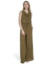 【送料無料】 ヴィンスカムート レディース ジャンプスーツ トップス Women's Textured Knit Cowlneck Jumpsuit Olive