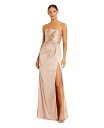 【送料無料】 マックダガル レディース ワンピース トップス Women's Strapless Charmeuse Wrap Gown With Cutout...