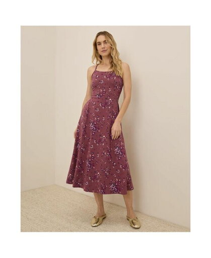 【送料無料】 パクト レディース ワンピース トップス Women's Organic Cotton Fit & Flare Midi Dress - Shorty Dotted sprays mauve 【送料無料】 パクト レディース ワンピース トップス Women's Organic Cotton Fit & Flare Midi Dress - Shorty Dotted sprays mauve