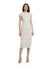 【送料無料】 マックダガル レディース ワンピース トップス Women's Floral Lace Fitted Short Sleeve Midi Dres...