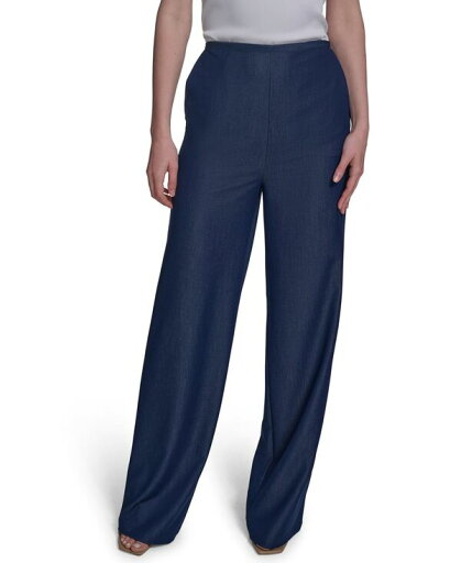【送料無料】 ホルストンヘリテイジ レディース カジュアルパンツ ボトムス Women's Denim-Like Mid-Rise Wide-Leg Pants Dk Wash Denim 【送料無料】 ホルストンヘリテイジ レディース カジュアルパンツ ボトムス Women's Denim-Like Mid-Rise Wide-Leg Pants Dk Wash Denim
