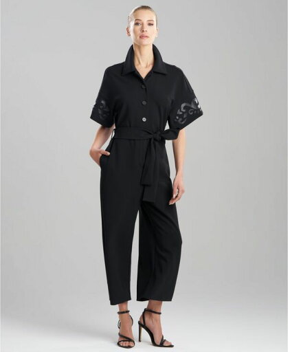 【送料無料】 ナトリ レディース ジャンプスーツ トップス Women's Belted Straight-Leg Jumpsuit Black 【送料無料】 ナトリ レディース ジャンプスーツ トップス Women's Belted Straight-Leg Jumpsuit Black