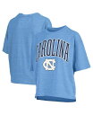 【送料無料】 プレスボックス レディース Tシャツ トップス Women's Carolina Blue North Carolina Tar Heels Nelson Arch Over Logo Waist Length Oversized Slub T-Shirt Light Blue