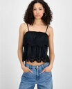 【送料無料】 アンドノウディス レディース シャツ トップス Women's Lace Cotton Tiered Camisole Black