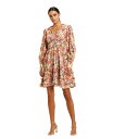 【送料無料】 マックダガル レディース ワンピース トップス Women's V-Neck Cotton Mini Dress with Ruffles and...