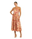 【送料無料】 マックダガル レディース ワンピース トップス Women's Pink Ruffle Strapless Ankle Cotton Dress ...