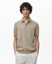 【送料無料】 マンゴ メンズ ポロシャツ トップス Men's Cotton Fine-Knit Polo Shirt Dark Green
