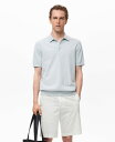 【送料無料】 マンゴ メンズ ポロシャツ トップス Men's Cotton Fine-Knit Polo Shirt Sky Blue
