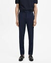 【送料無料】 マンゴ メンズ カジュアルパンツ ボトムス Men's Monaco Slim-Fit Suit Pants Indigo Blue