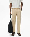 【送料無料】 マンゴ メンズ デニムパンツ ボトムス Men's Cotton-Linen Blend Regular-Fit Jeans Beige