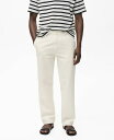 【送料無料】 マンゴ メンズ デニムパンツ ボトムス Men's Cotton-Linen Blend Regular-Fit Jeans Off White