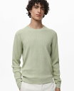【送料無料】 マンゴ メンズ ニット・セーター アウター Men's Fine Rib-Knit Cotton Sweater Green Apple
