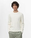 【送料無料】 マンゴ メンズ ニット・セーター アウター Men's Fine Rib-Knit Cotton Sweater Off White