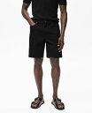 【送料無料】 マンゴ メンズ ハーフパンツ・ショーツ ボトムス Men's Regular-Fit 9" Denim Shorts Black denim