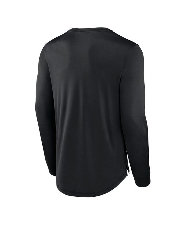【送料無料】 ファナティクス メンズ Tシャツ トップス Men's Black Seattle Seahawks Blackout Long Sleeve T-Shirt Black