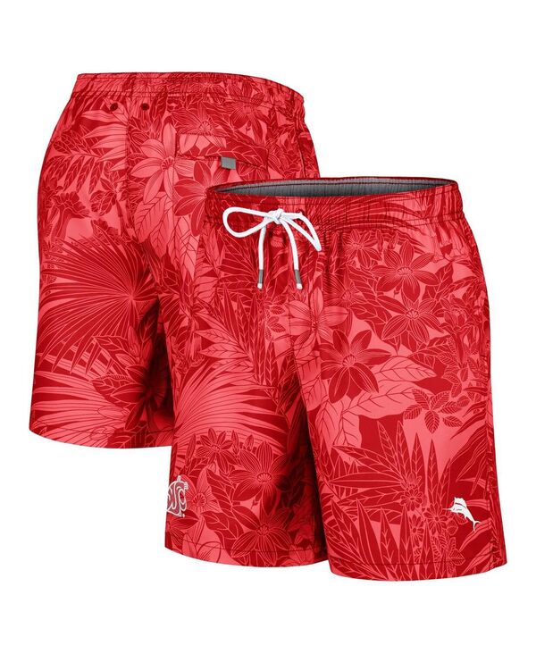 【送料無料】 トッミーバハマ メンズ ハーフパンツ・ショーツ 水着 Men's Crimson Washington State Cougars Santiago Palms Board Shorts Crimson