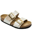 【送料無料】 ビルケンシュトック レディース スニーカー シューズ Women's Sydney Luxe Buckle Birko-Flor Sandals from Finish Line Pearl White