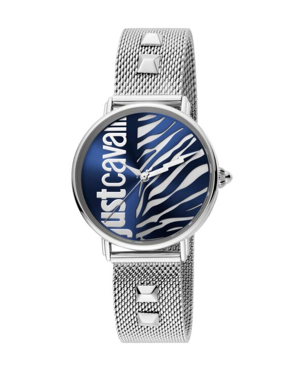 ジャストカバリ レディース アクセサリー 腕時計 Tシャツ Just Cavalli Women's Silver Stainless Steel Bracelet Watch 32mm Silver シルバー