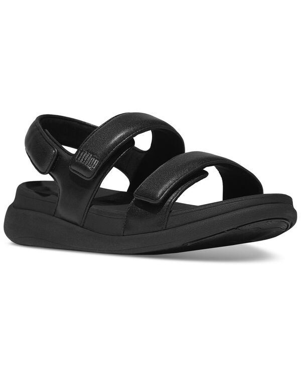 フィットフロップ レディース シューズ サンダル FitFlop Women's F-Mode Go Adjustable Flatform Backstrap Sandals All Black ブラック