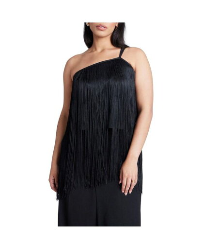 【送料無料】 エロクイ レディース シャツ トップス Women's Plus Size Ruffled Bandeau Top Black onyx 【送料無料】 エロクイ レディース シャツ トップス Women's Plus Size Ruffled Bandeau Top Black onyx