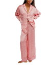 【送料無料】 フリーピープル レディース ナイトウェア アンダーウェア Women's Dreamy Days Pajama Set Floral Coral