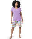 【送料無料】 ヒュー レディース ナイトウェア アンダーウェア Women's Solid Short-Sleeve Scoop-Neck Pajama T-S...