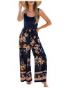 【送料無料】 カップシー レディース ジャンプスーツ トップス Women's Dried Bouquet Floral Jumpsuit Dark blue