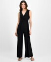 【送料無料】 アンクライン レディース ジャンプスーツ トップス Women's Sleeveless Classic Wrap V-Neck Jumpsuit...