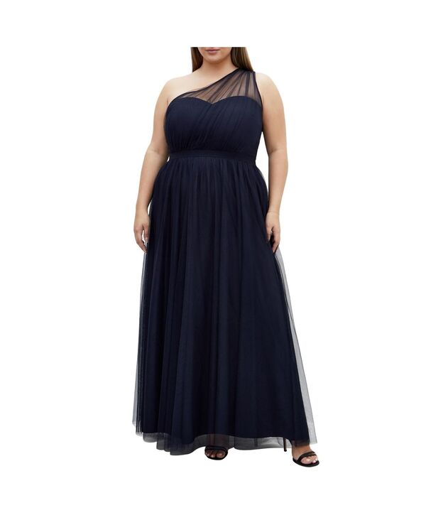 【送料無料】 シティーシック レディース ワンピース トップス Plus Size Daniela Maxi Dress Navy