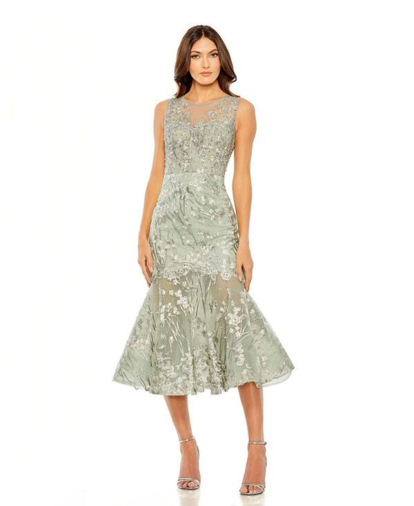 マックダガル レディース トップス ワンピース ノースリーブ 刺繍 Mac Duggal Women's Sleeveless Embr..