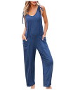 【送料無料】 カップシー レディース ジャンプスーツ トップス Women's Loungin Around Jumpsuit Dark blue