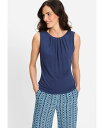 【送料無料】 オルセン レディース シャツ トップス Women's Shell with Pleated Neckline Night blue