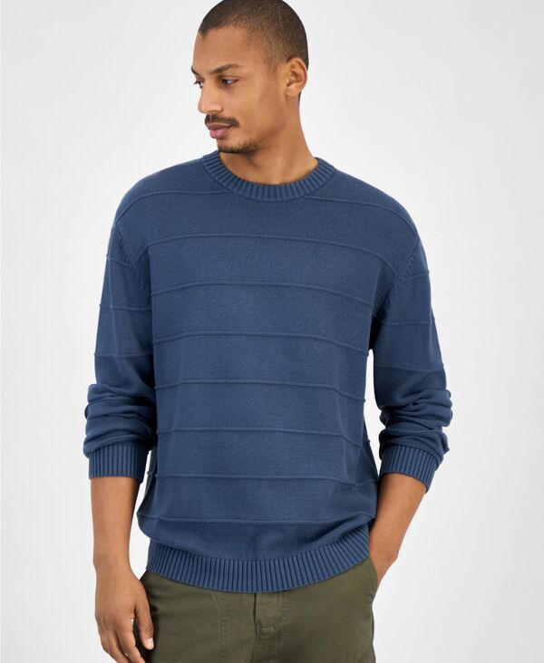 サンストーン メンズ アウター ニット・セーター クルーネック リブ セーター Sun + Stone Men's Ribbe..