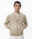 【送料無料】 マンゴ メンズ ジャケット・ブルゾン アウター Men's Suede-Effect Bomber Jacket Gray